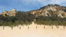 FRASER ISLAND - Teewah Colored Sands, auch Pinnacles genannt, ist eine heilige Stätte der Badtjalla Aboriginals